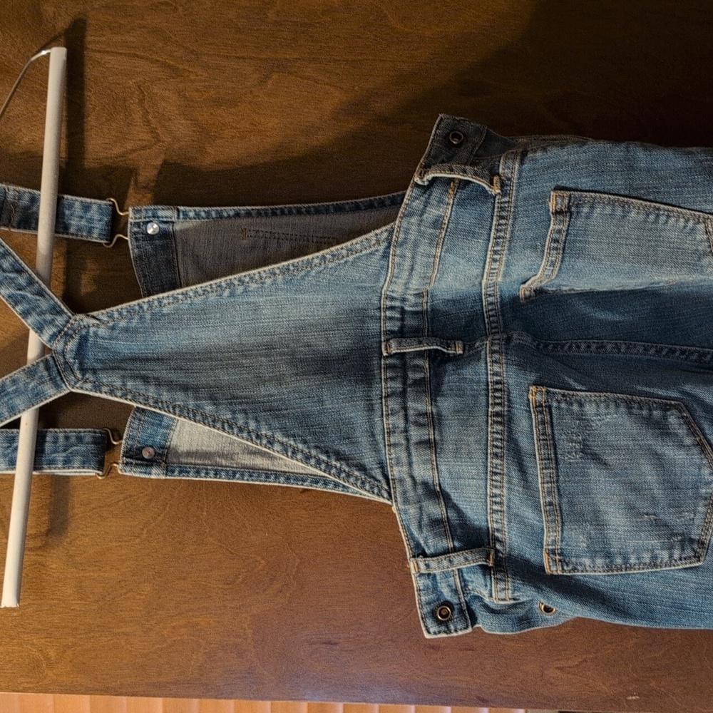 Denim Overalls with Button Front - Picture 5 of 5